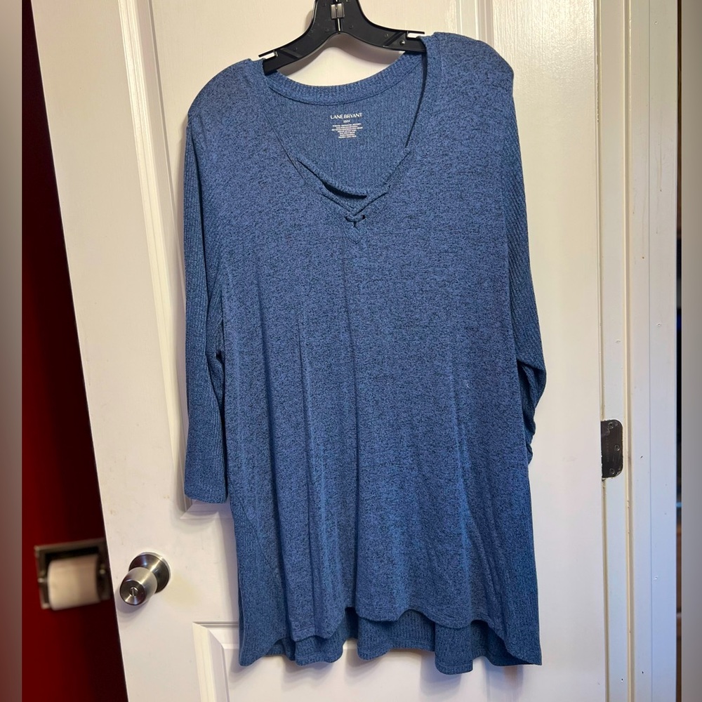 Lane Bryant Blue Long Sleeve Shirt